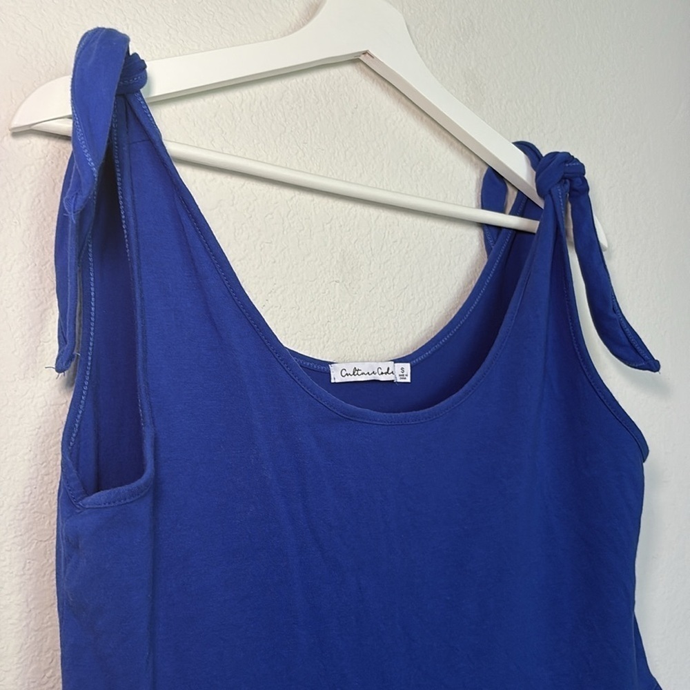 Blue Romper with Tie Straps Culture Code size small - Picture 3 of 6